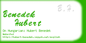 benedek hubert business card